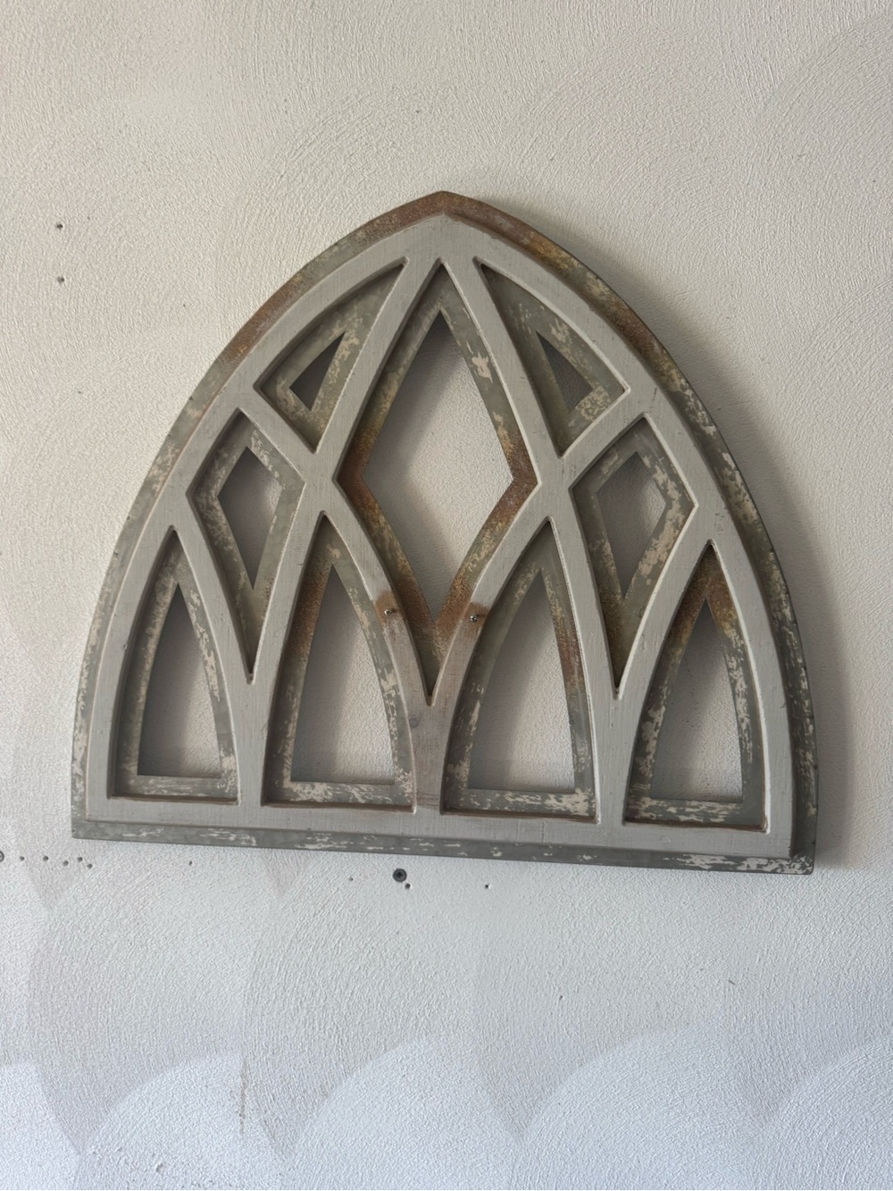 Rustic Gray Arch Wall Decor - Decorative Home Accent